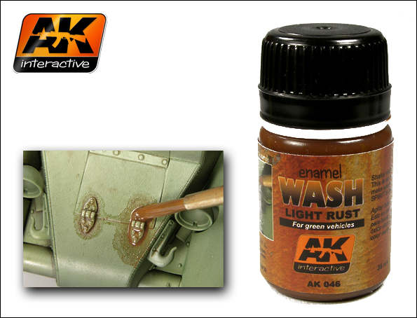 AK Interactive Wash-Light Rust for Green Vehicles